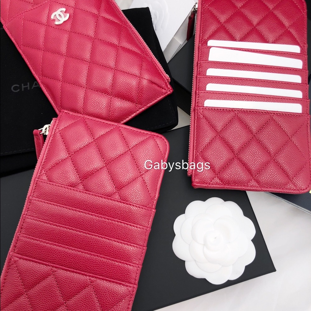 Chanel caviar phone pouch large o case wallet - Picture 3 of 8